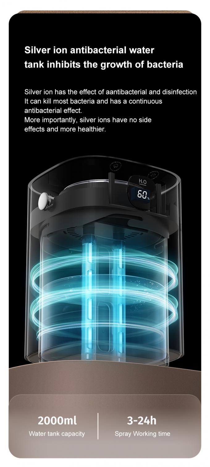 HOMEFISH 2000ml/2L nawilżacz pomieszczenia Włuszczacz powietrza H2O 4000mah 4