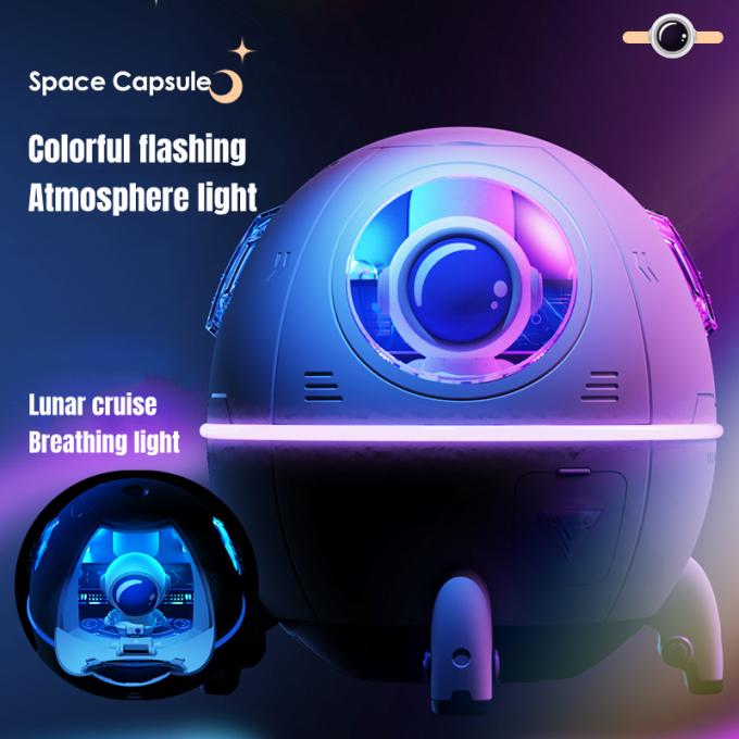 Cute Design Space Capsule Humidifier USB Wielokrotnie ładowalny Mini Przenośny Ultrasonic Air Humidifier Z Led Light 4