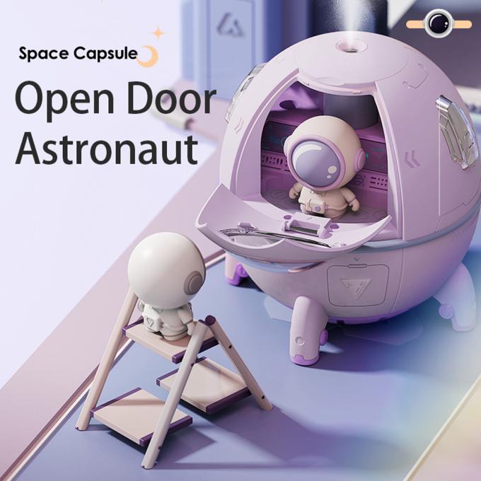 Cute Design Space Capsule Humidifier USB Wielokrotnie ładowalny Mini Przenośny Ultrasonic Air Humidifier Z Led Light 6