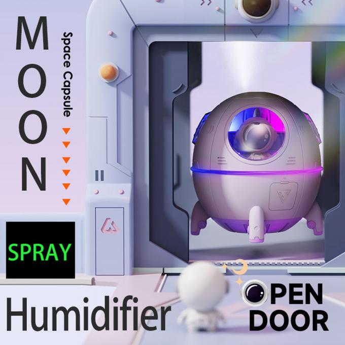 Cute Design Space Capsule Humidifier USB Wielokrotnie ładowalny Mini Przenośny Ultrasonic Air Humidifier Z Led Light 0