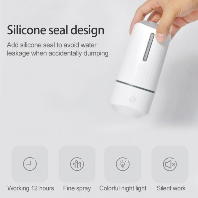 Sprężarka powietrza mini 320ML Sprężarka powietrza przenośna Cool Mist Nebulizer Silicone Seal Design USB Ultrasonic Air Humidifiers 3
