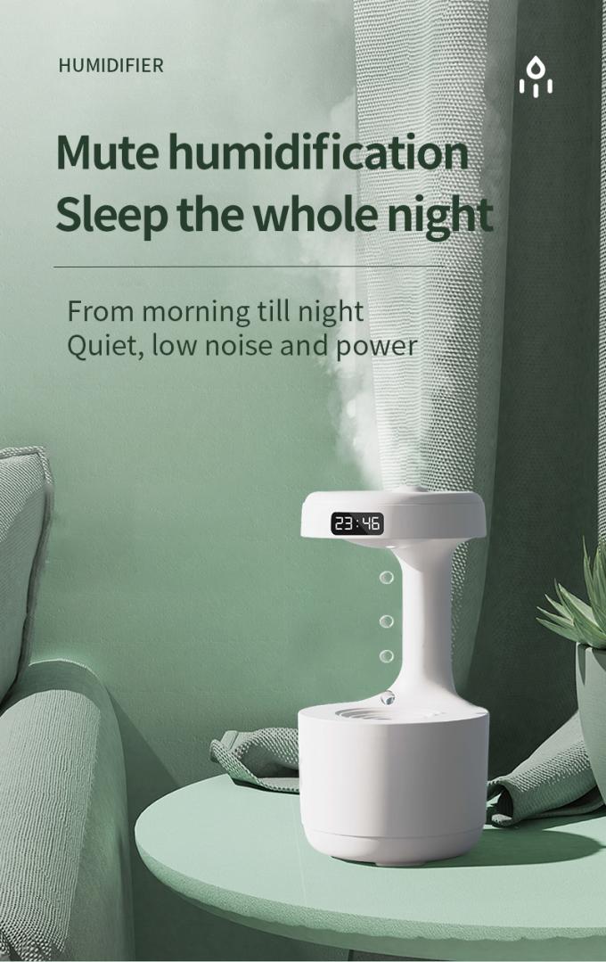 Homefish OEM Wodny kropelkowy przenośny 800 ml nawilżacz antygrawitacyjny Digital Clock Ultrasonic Anti-Gravity Wilżacz 5