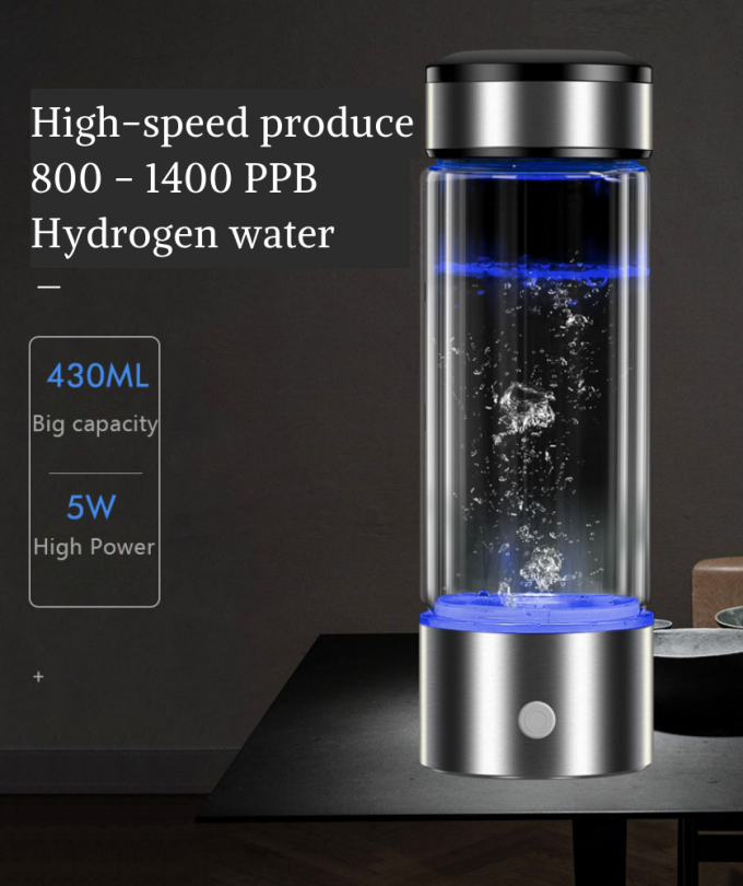 Homefish 2021 OEM Szklany generator wodoru butelka wodna SPE PEM Technologia jonizator wody przenośny wodor wodorowy 1