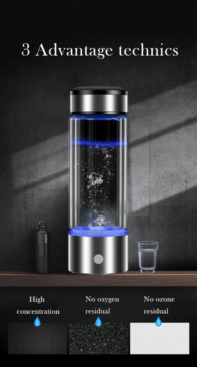 Homefish 2021 OEM Szklany generator wodoru butelka wodna SPE PEM Technologia jonizator wody przenośny wodor wodorowy 2