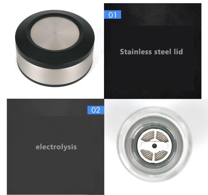 Homefish 2021 OEM Szklany generator wodoru butelka wodna SPE PEM Technologia jonizator wody przenośny wodor wodorowy 3