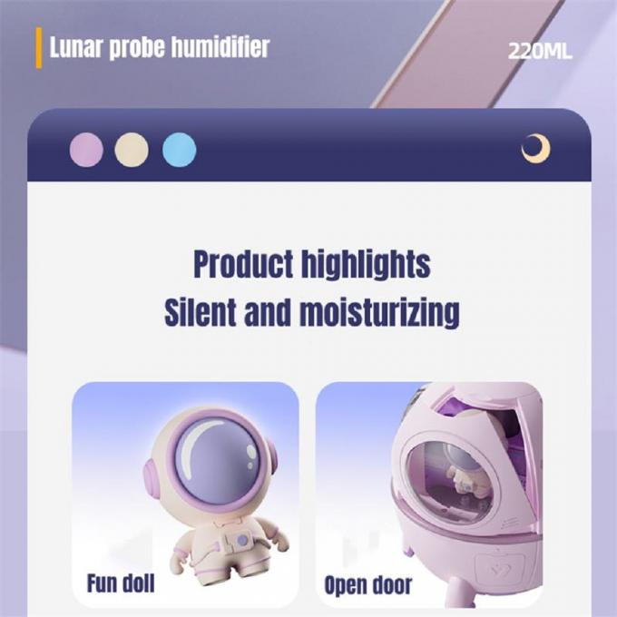 220 ml nawilżacz powietrza dla astronautów nawilżacz chłodnej mgły 40 ml/h 9