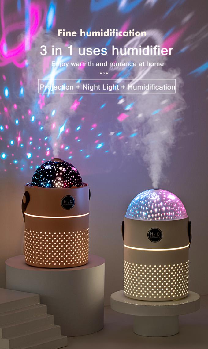 Galaxy Projection Light Air Humidifier 500ML Dwa tryby Inteligentny Wielokrotnie ładowany bezprzewodowy Ultrasonic Mist Maker 2