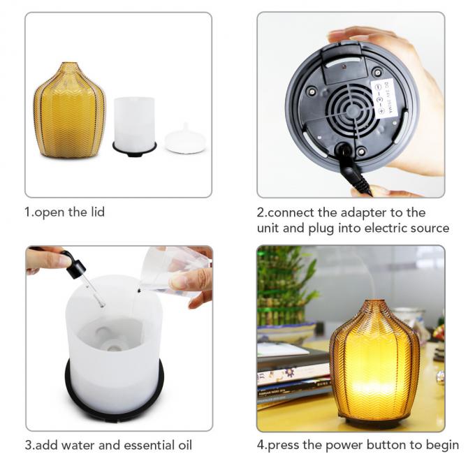 Homefish OEM Commercial Art Glass Aroma Diffuser Nebulizer Olejek Esencjalny 120ml Maszyna do zapachów Ultrasonowa 4