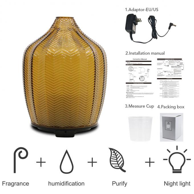 Homefish OEM Commercial Art Glass Aroma Diffuser Nebulizer Olejek Esencjalny 120ml Maszyna do zapachów Ultrasonowa 5