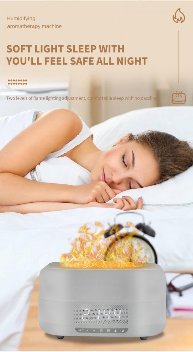 HOMEFISH DC 24V Nocne światło Wpływ płomienia nawilżacz z Bluetooth 5