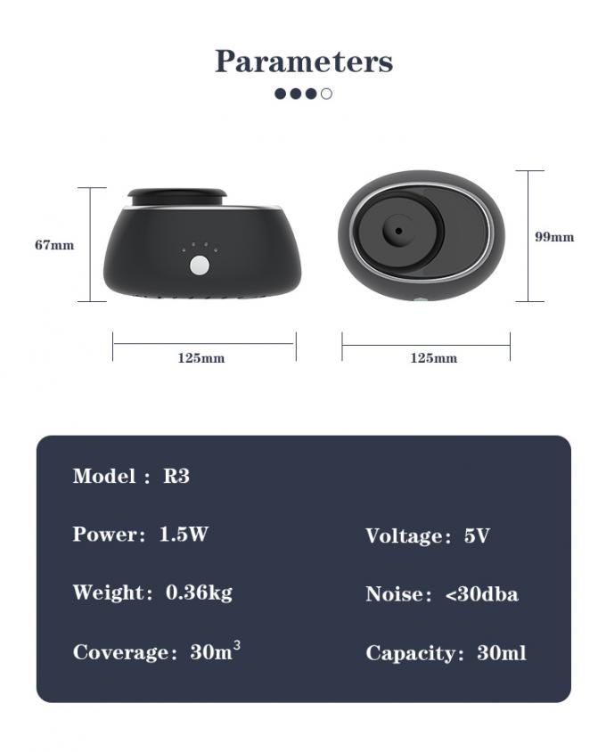 HOMEFISH Mini Przenośny Elektryczny Dyfuzor Oleju Esencjalnego Aromaterapii OEM ODM Do Samochodu 2