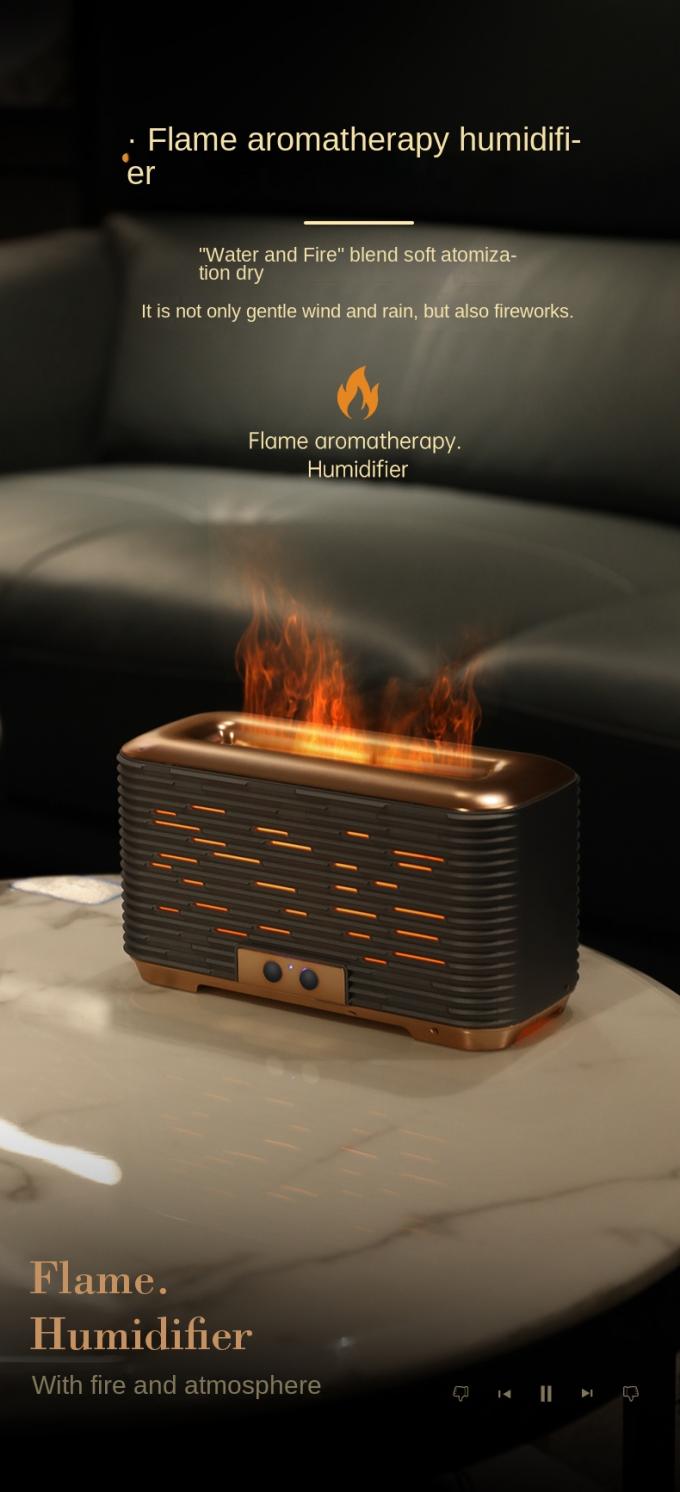 Aromaterapia płomieniem nawilżacz Nano Mgła Cicha duża pojemność Maszyna nawilżająca z światłem atmosferycznym 0
