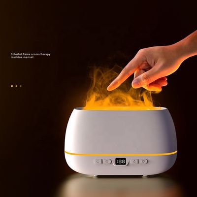 Dobra cena 2023 Nowy projekt Ultrasonowy Dyfuzor Płomienia 200ml RGB Światło Wodniżacz Płomienia Z Długotrwałym Kontrolem Dyfuzor Aromatyczny Do Domostw w Internecie